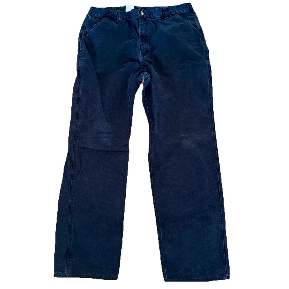 Carhartt Carpenter Pants Mens 40 x 36 B11 BLK Thick Duck Cotton Canvas Black